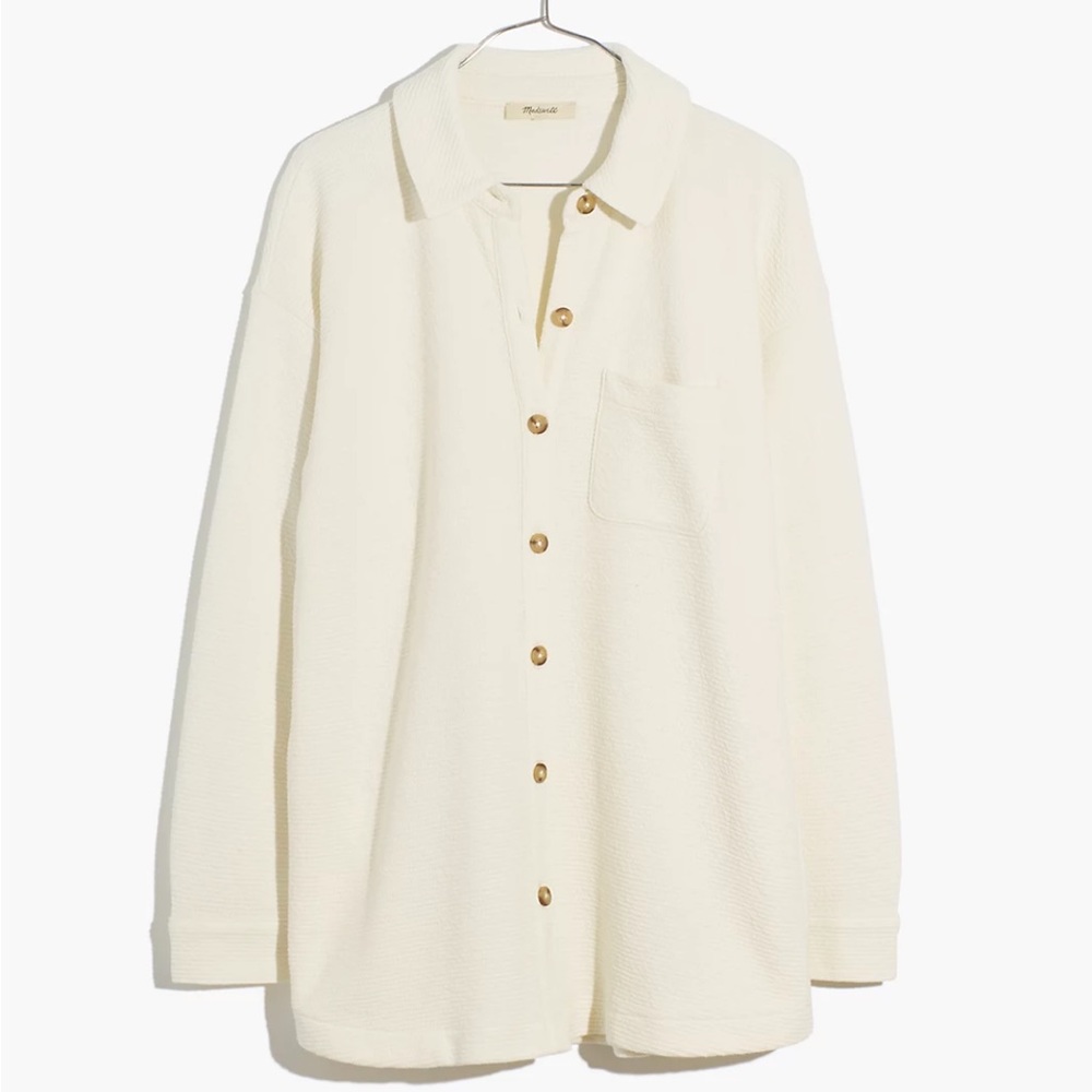 Madewell Textural Knit Shirt Jacket